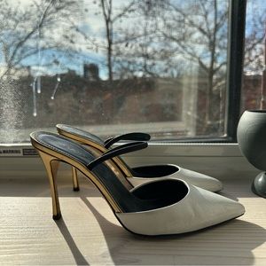 Sergio Rossi Pointed Toe Heeled Mules